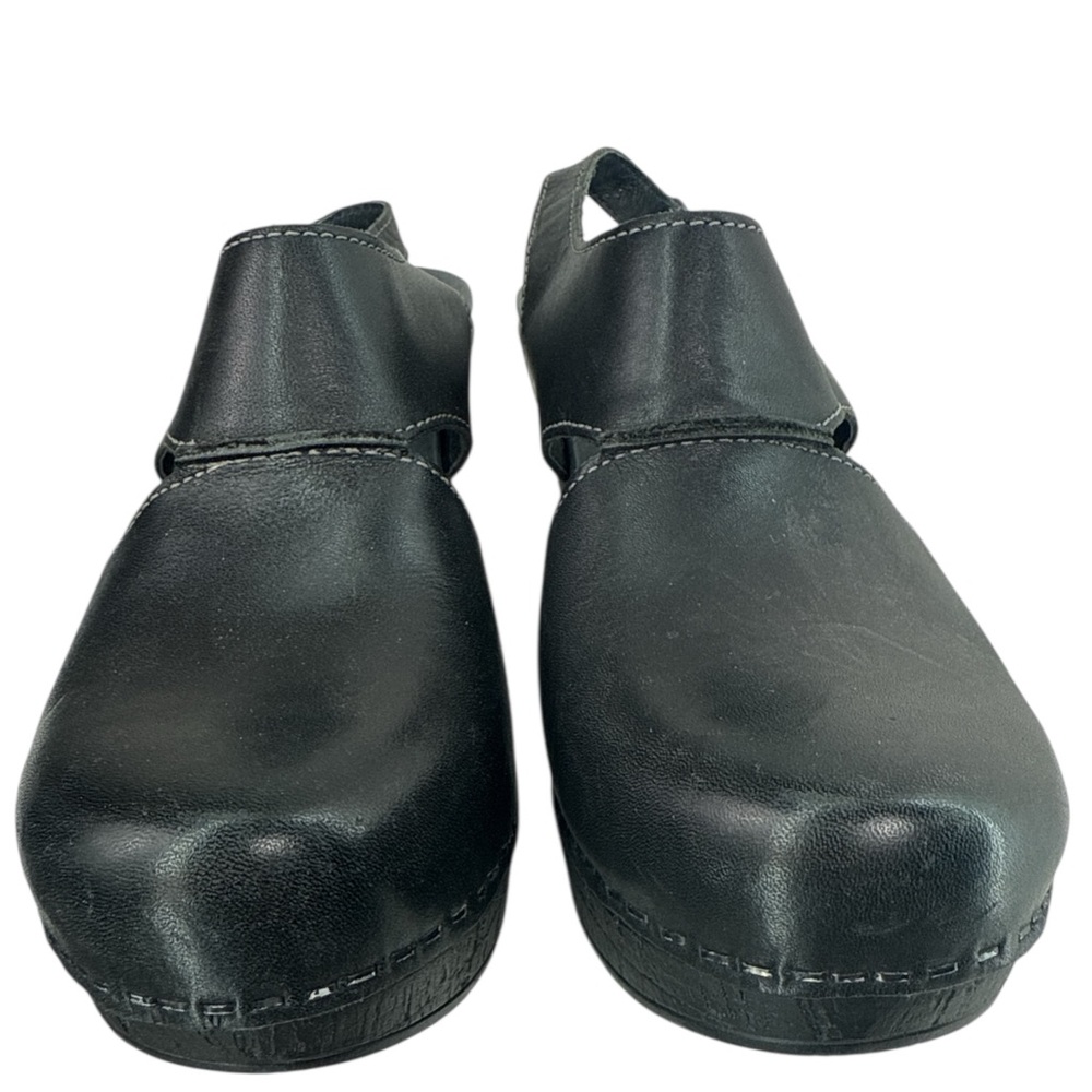 Dansko Riley Clogs Slingback Heels Euro Size 40 black Leather casual everyday - Picture 6 of 10